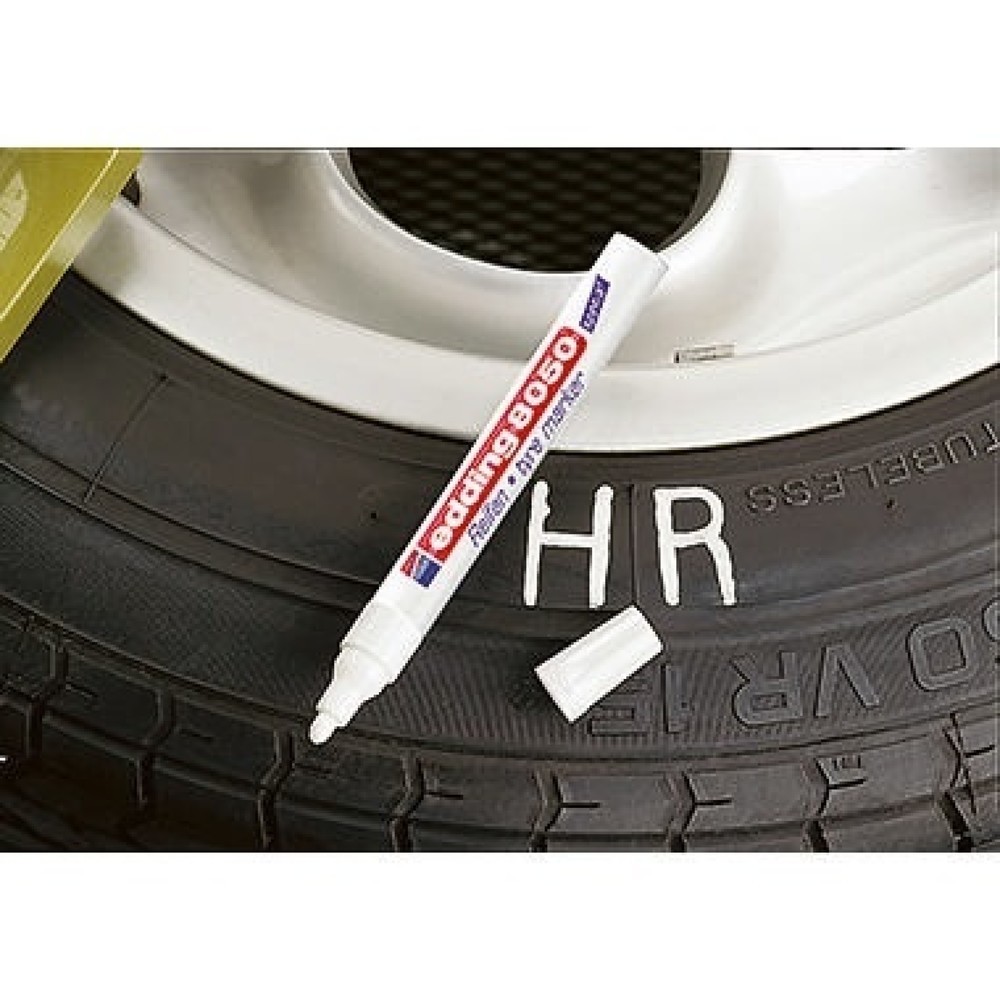 Produktabbildung Nr. 3: edding Reifenmarker 8050 4-8050049 2-4mm Rundspitze weiß