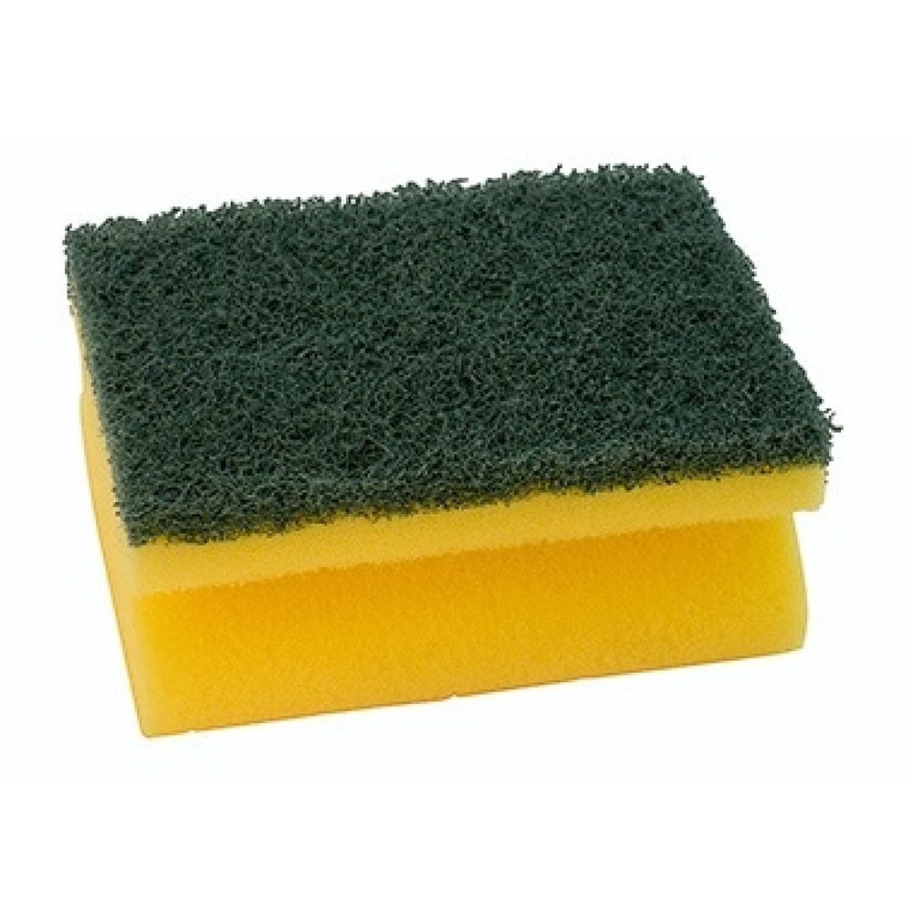 Produktabbildung: Schwamm 7x9,5x4cm Griffleiste gelb/grün