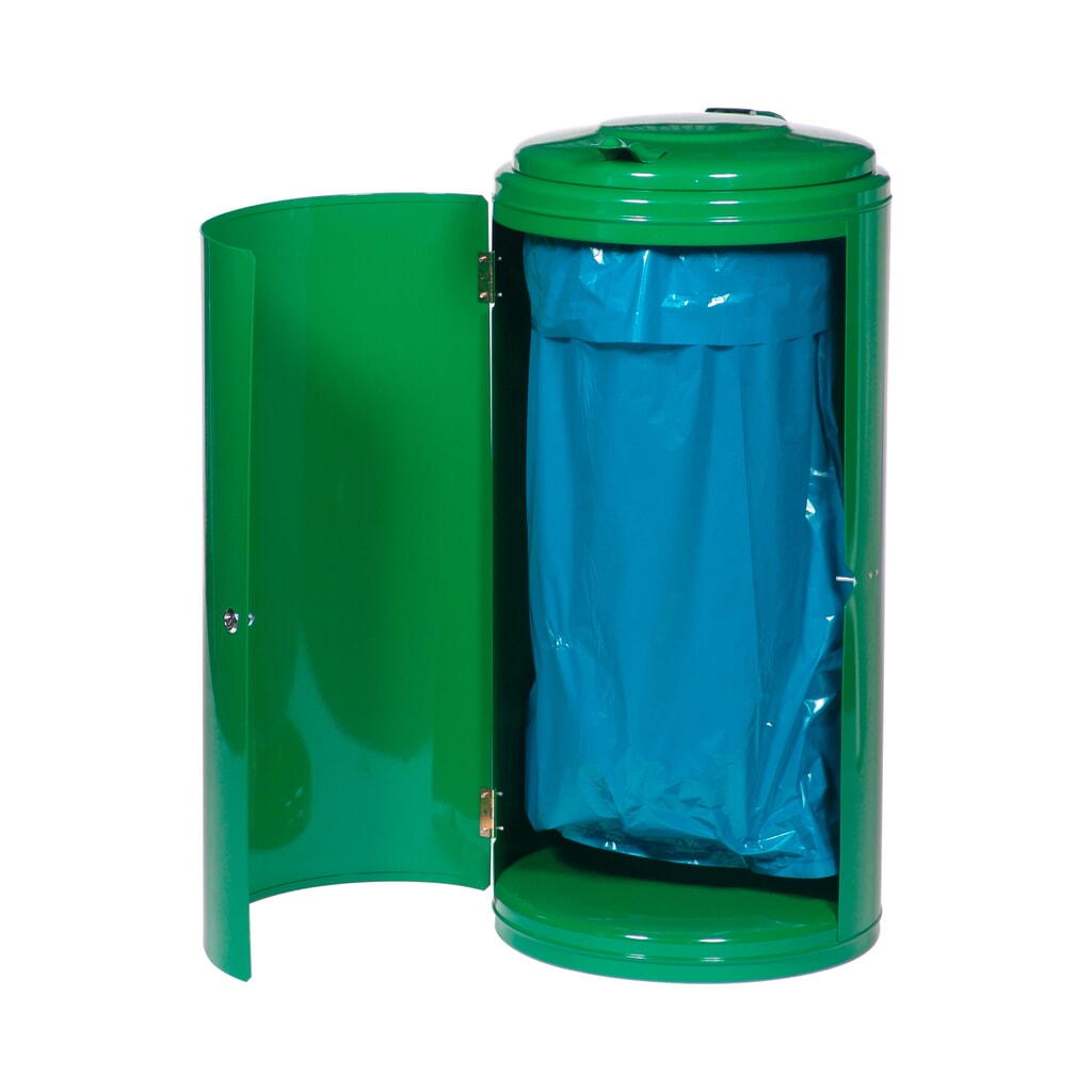 RENNER Abfallsammler AFS, 120 Liter, abschließbar, pulverbeschichtet, moosgrün Produktabbildung Nr. 2: RENNER Abfallsammler AFS, 120 Liter, abschließbar, pulverbeschichtet, moosgrün