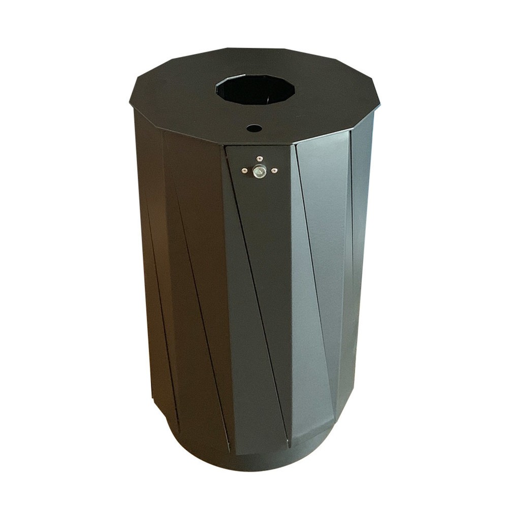 Immagine del prodotto: RENNER contenitore per rifiuti con posacenere tipo 7007-35, 60 litri, ematite antracite