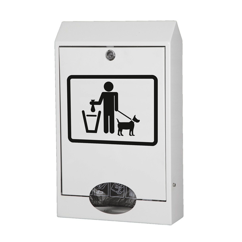 Product afbeelding: RENNER dispenser voor hondenpoepzakjes type 7077-10 voor wand- of paalbevestiging, antraciet-metallic