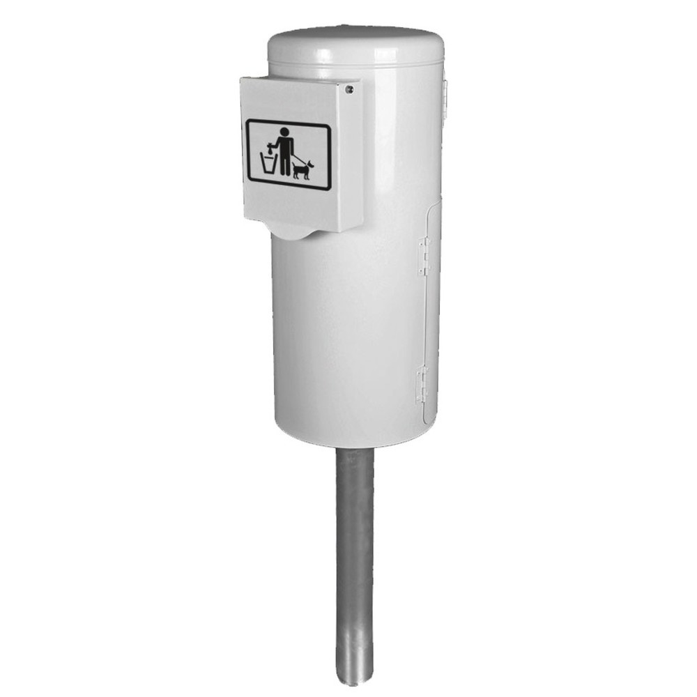Immagine del prodotto: RENNER Toilette per cani tipo 7077-01 con dispenser di sacchetti e contenitore integrati, da cementare, ematite antracite