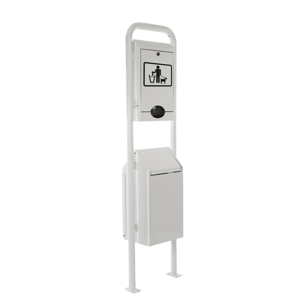 Immagine del prodotto: RENNER Toilette per cani tipo 7077-30 con dispenser di sacchetti, contenitore e montante tubolare integrati, ematite antracite