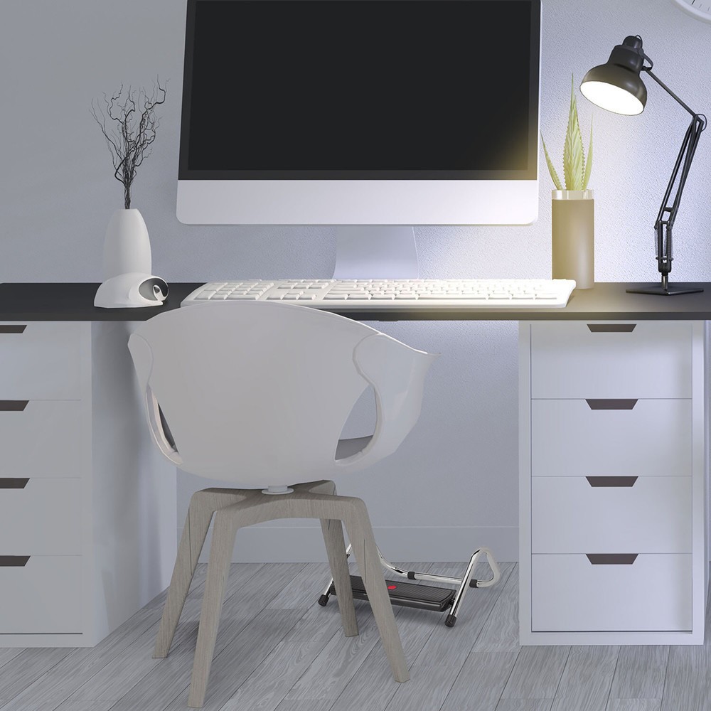 N° de l'image du produit 7 : Repose-pieds hjh OFFICE PODI IV plastique réglable en hauteur, noir