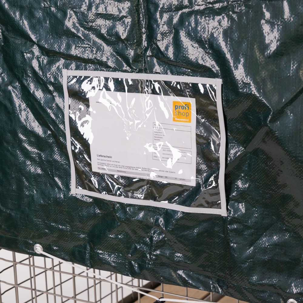 Produktabbildung Nr. 4: Restposten - Zwischenverkauf vorbehalten: HEMMDAL Gitterbox-Abdeckhaube Woven, HxBxT 500 x 1.250 x 850 mm, 160 g/m², grün