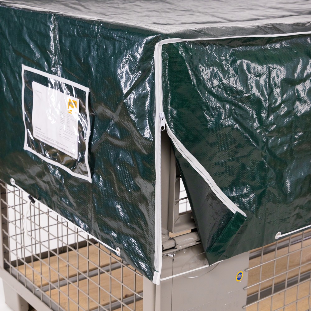 Produktabbildung Nr. 6: Restposten - Zwischenverkauf vorbehalten: HEMMDAL Gitterbox-Abdeckhaube Woven, HxBxT 500 x 1.250 x 850 mm, 160 g/m², grün