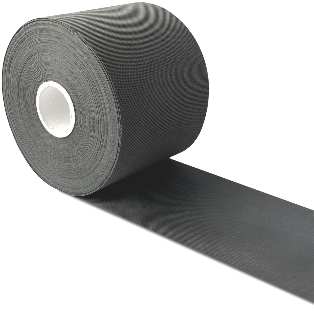 Produktabbildung: Restposten - Zwischenverkauf vorbehalten: HEMMDAL PP Textilvlies Sichtschutzstreifen, anthrazit - 0,19 x 100 m - Premium - inkl. 80 Clipsen