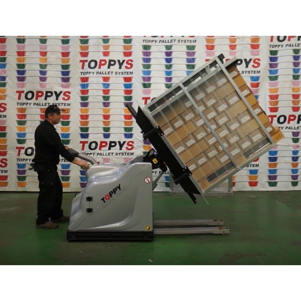 N° de l'image du produit 5 : Retourneur de palettes mobile, ouverture 760 - 1 620 mm, capacité de charge 1 000 kg