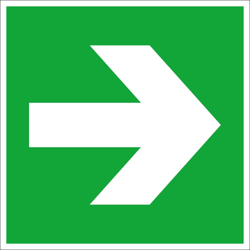 Rettungszeichen – Pfeil links/rechts