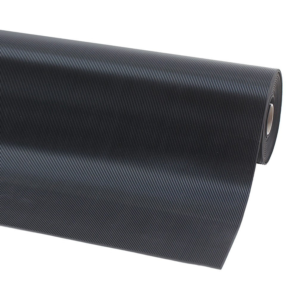 Número de imagen del producto 3: Baldosa de goma NoTrax Rib ‘n’ Roll P3™, ranurado fino, metro lineal x 1.000 mm largo, negra
