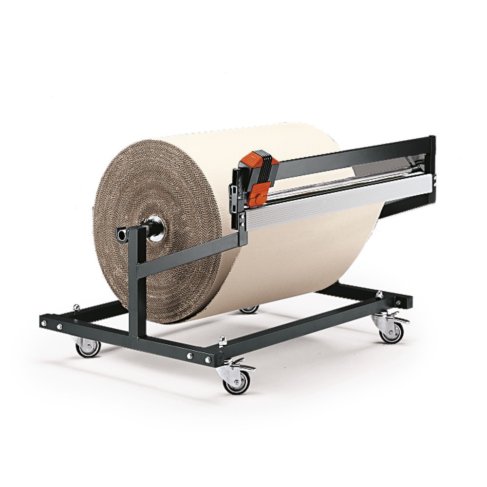 Obrázek produktu: Rocholz standardní podstolový řezací stojan, mobilní provedení, Hmotnost válečků max. 200 kg, šířka řezu 750 mm