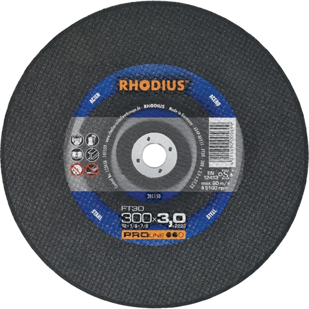RHODIUS Trennscheibe FT30 D350x4mm ger.STA Bohr.20mm Produktabbildung: RHODIUS Trennscheibe FT30 D350x4mm ger.STA Bohr.20mm