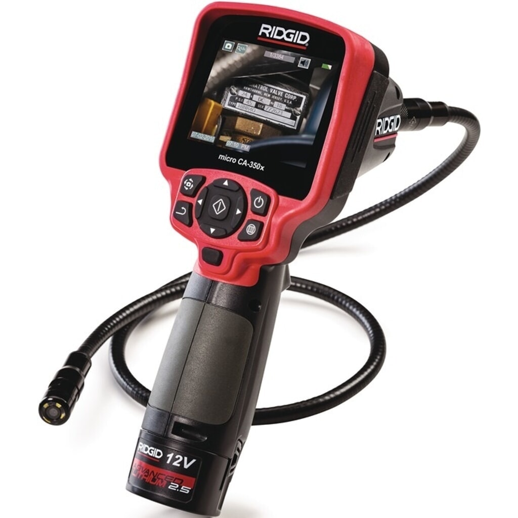 RIDGID Inspektionskamera micro CA-350x 3,5 Zoll 320x240 17mm LED 4 Kabel-L.900mm Produktabbildung: RIDGID Inspektionskamera micro CA-350x 3,5 Zoll 320x240 17mm LED 4 Kabel-L.900mm