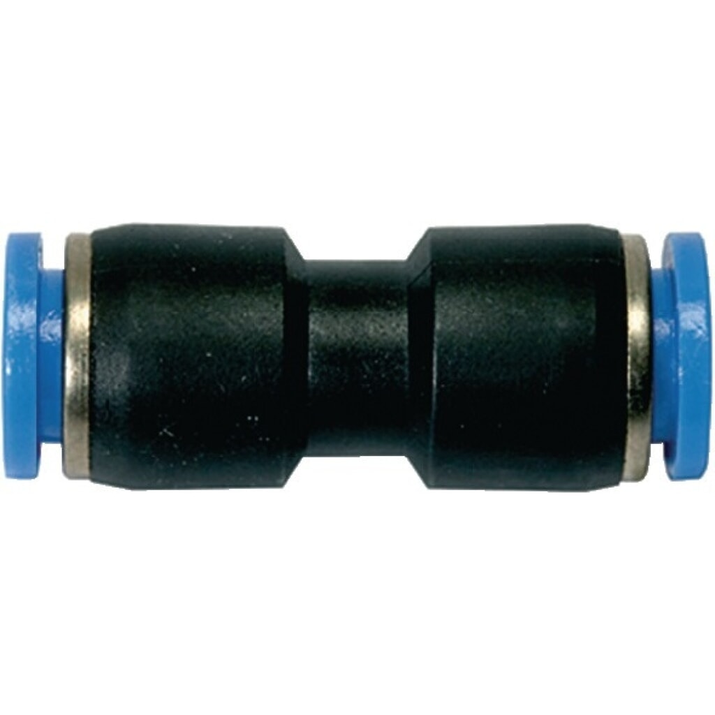 RIEGLER Gerade Steckverbindung Blaue Serie, 4 mm, L1 33,0 mm Produktabbildung: RIEGLER Gerade Steckverbindung Blaue Serie, 4 mm, L1 33,0 mm