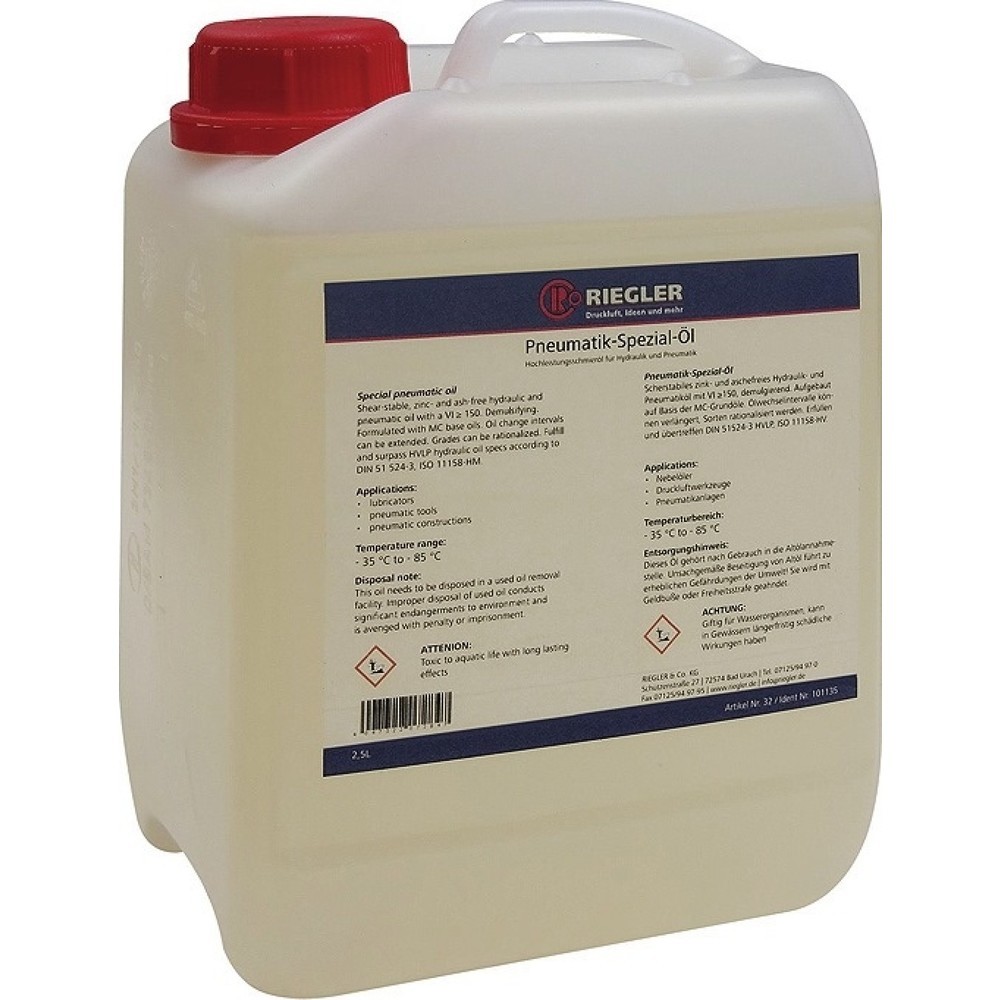 Produktabbildung: RIEGLER Pneumatikspezialöl 2,5l Kanister