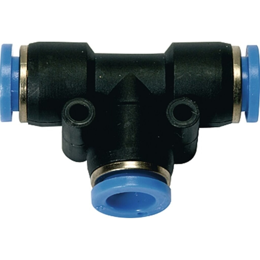 Produktabbildung: RIEGLER T-Steckverbindung Blaue Serie, 6 mm, L1 19 mm