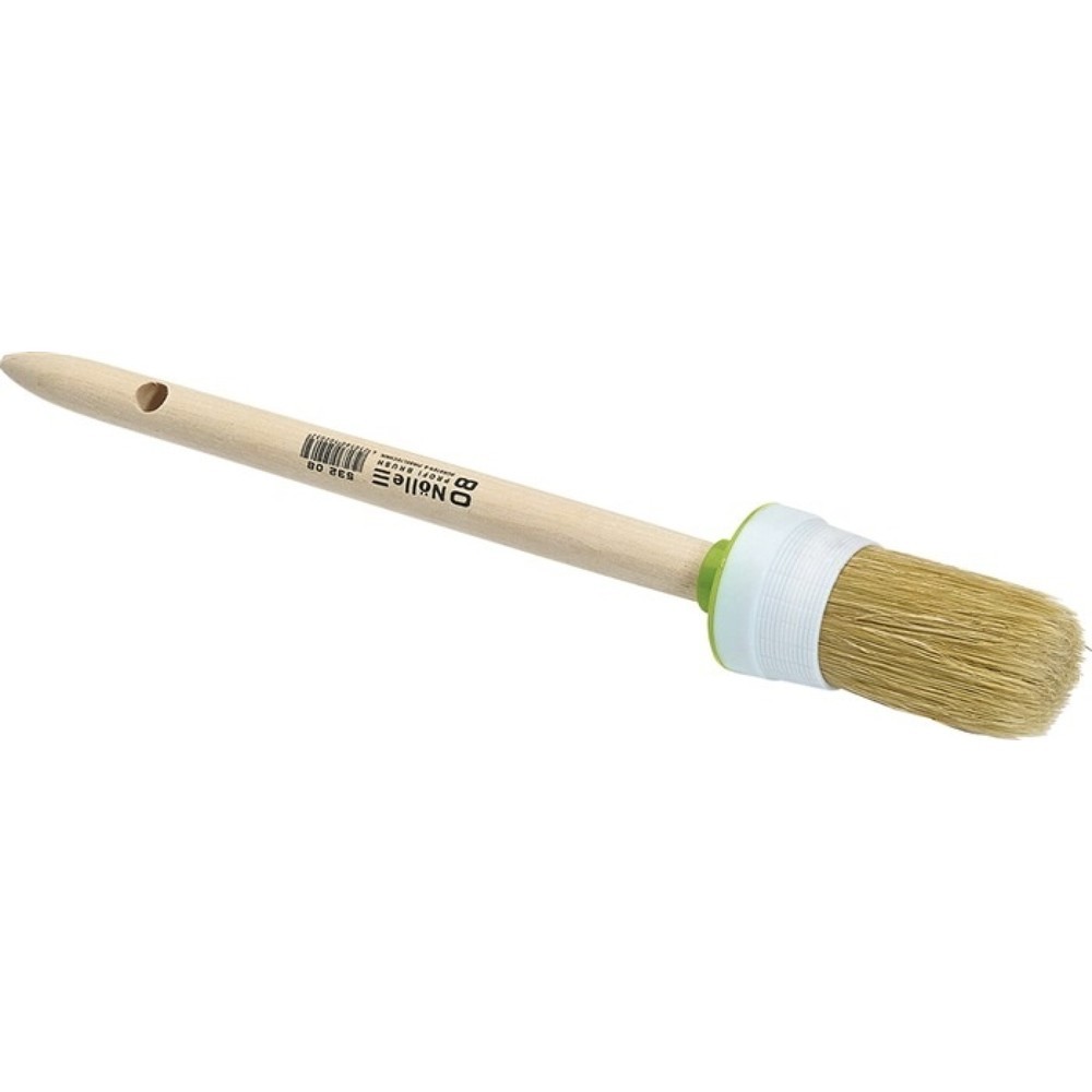 Produktabbildung: Ringpinsel Gr.4 Borsten-L.40mm 25mm helle Mischb.roh.Holzstiel
