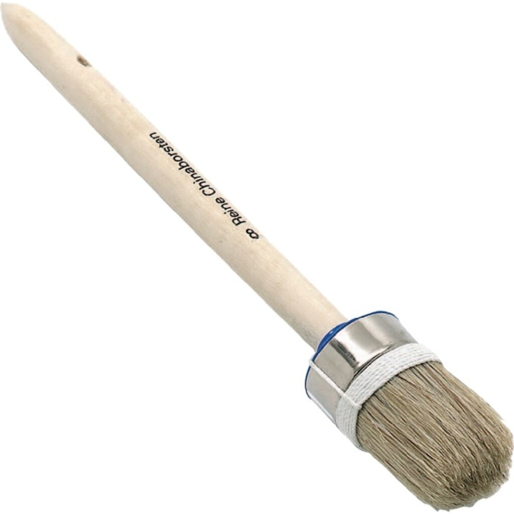 Ringpinsel Gr.4 Borsten-L.52mm 25mm helle Mischb.roh.Holzstiel NÖLLE Produktabbildung: Ringpinsel Gr.4 Borsten-L.52mm 25mm helle Mischb.roh.Holzstiel NÖLLE