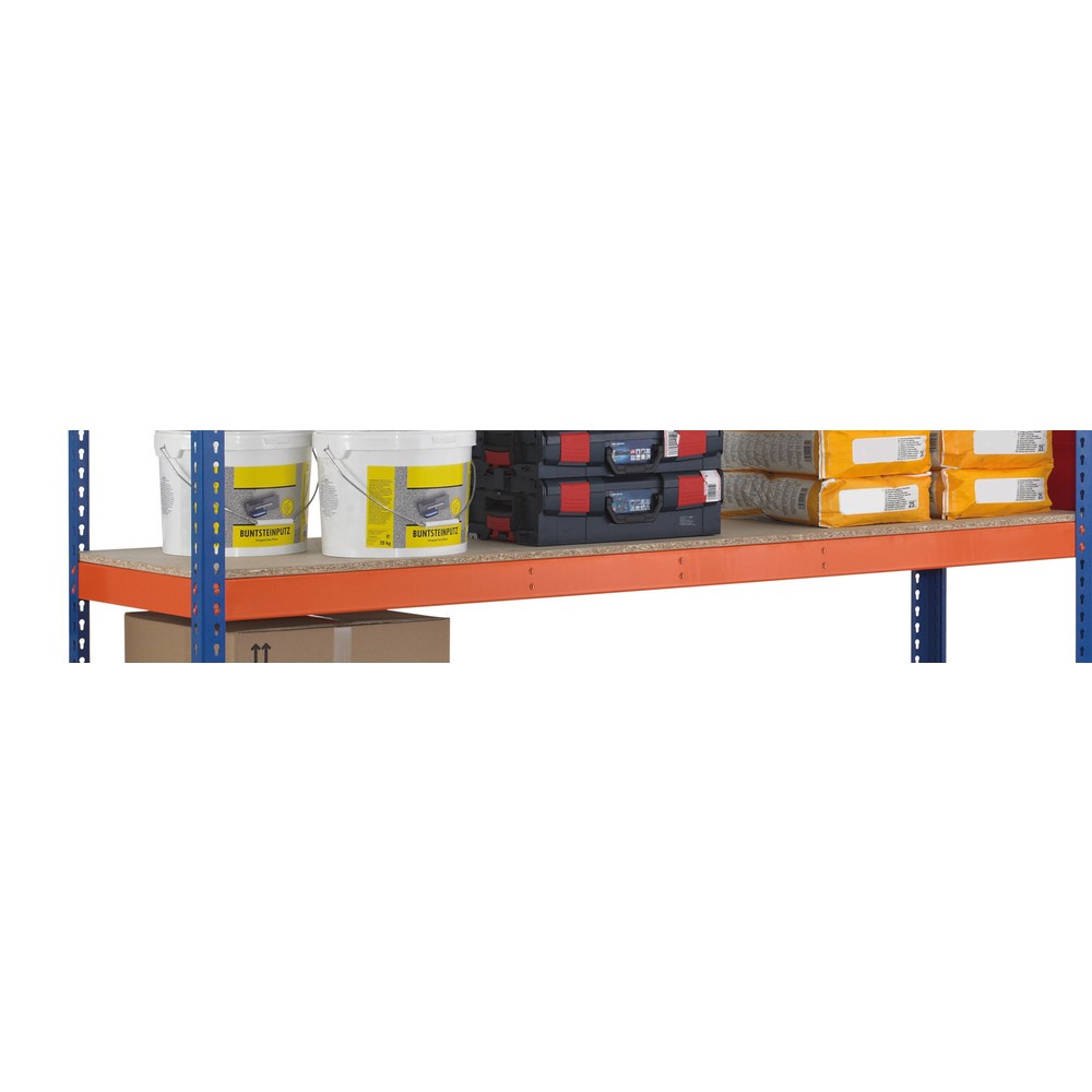 Immagine del prodotto n. 2: Ripiano per scaffalatura a campata larga SCHULTE, con pianetti in truciolato, LxP 1.536 x 469 mm, arancione