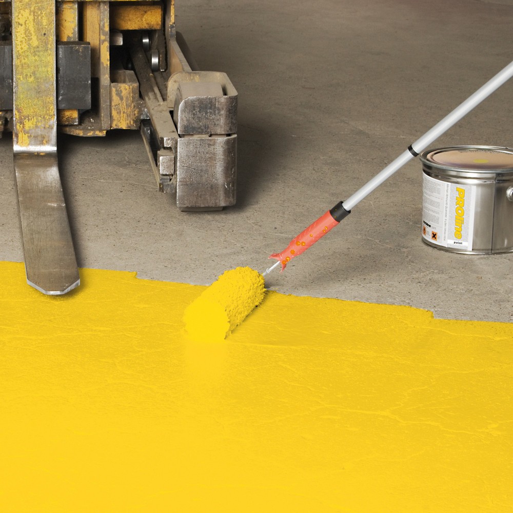 Immagine del prodotto: Rivestimento capannoni PROline-paint per uso logorante, 5 l, satinato, RAL 1003 giallo segnaletico
