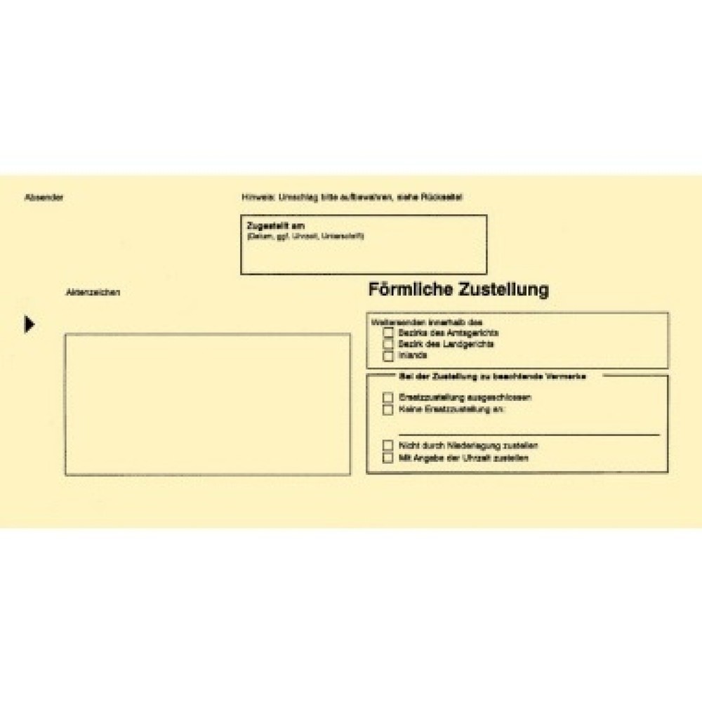 Produktabbildung: RNK Zustellungsumschlag 2045 11x22cm innen oF