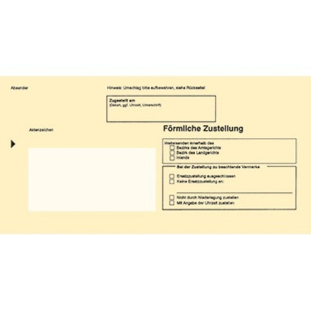 Produktabbildung: RNK Zustellungsumschlag 2044 DL 80g innen mF gelb