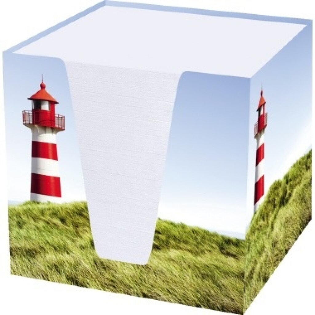 RNK Notizklotz Leuchtturm 46545 92x92x92mm 900Blatt 70g weiß Produktabbildung: RNK Notizklotz Leuchtturm 46545 92x92x92mm 900Blatt 70g weiß