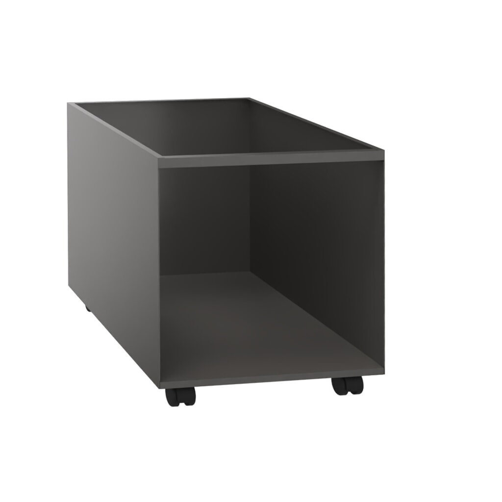 Rocholz Container mit Kunststoffeinsatz, fahrbar, HxBxT 525 x 500 x 650 mm, anthrazitgrau Produktabbildung Nr. 2: Rocholz Container mit Kunststoffeinsatz, fahrbar, HxBxT 525 x 500 x 650 mm, anthrazitgrau