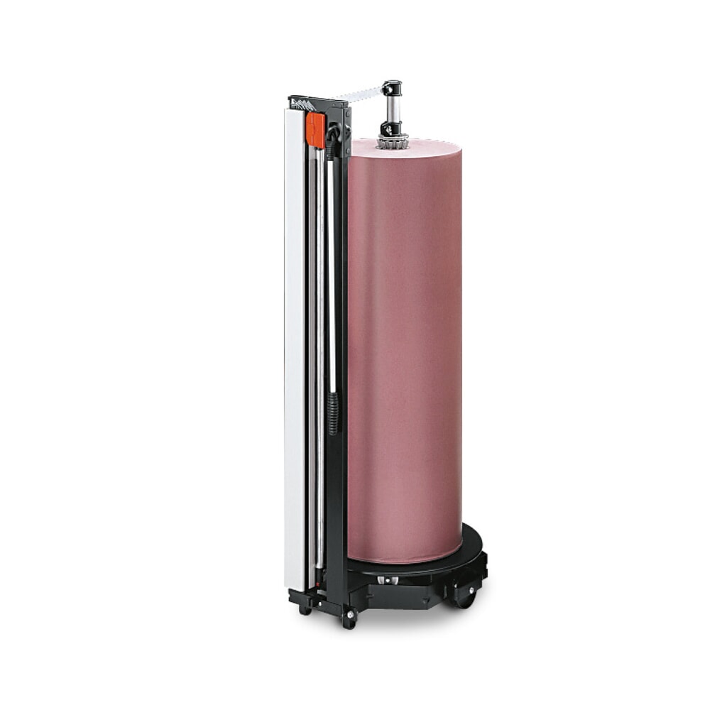 Produktabbildung: Rocholz Schneidständer senkrecht, für schwere Rollen, Rollengewicht max. 200 kg,  Rollen-Ø max. 450 mm, Schnittbreite 1250 mm