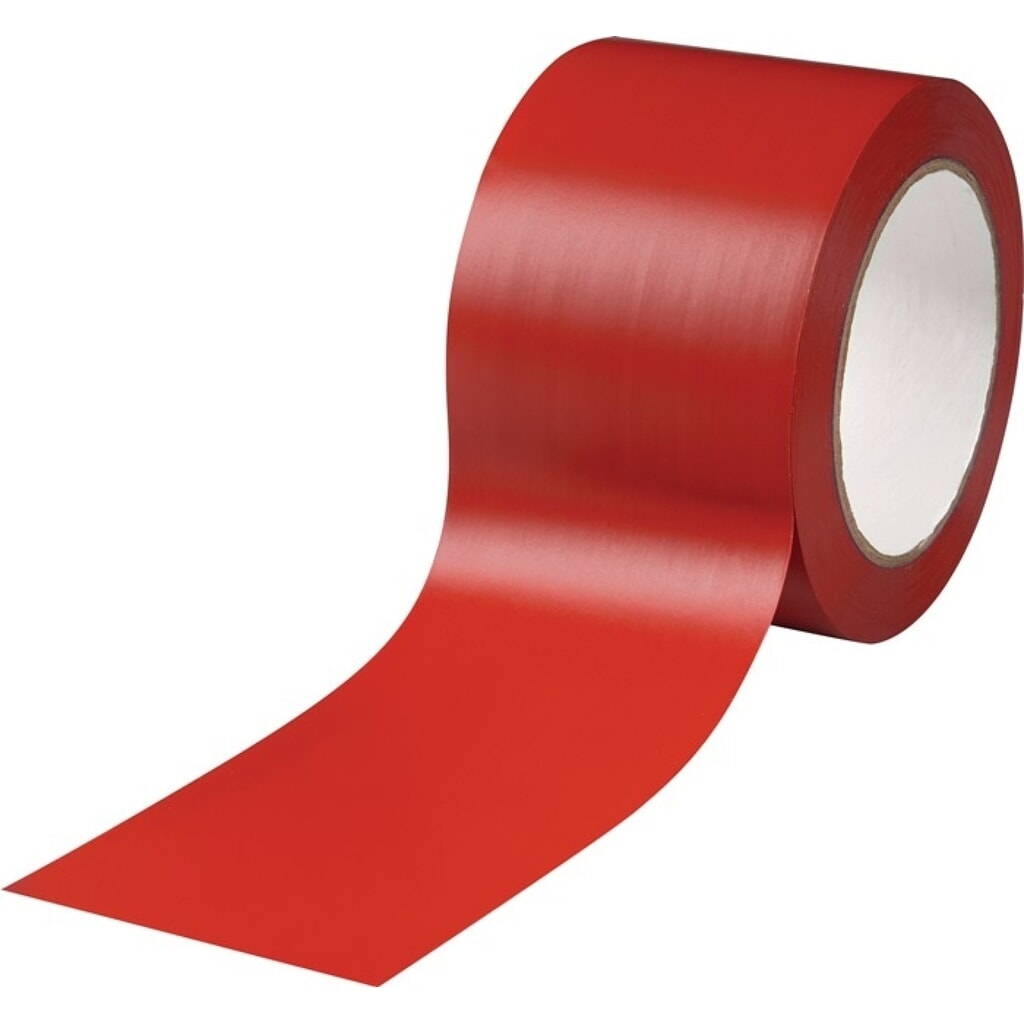 ROCOL Bodenmarkierungsband Easy Tape, rot, PVC, Rolle, Länge 33 m Breite 75 mm Produktabbildung: ROCOL Bodenmarkierungsband Easy Tape, rot, PVC, Rolle, Länge 33 m Breite 75 mm