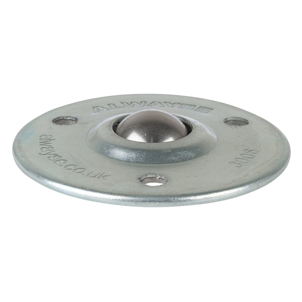 Número de imagen del producto 1: Rodillo de bola con orificios para fijación, acero, Ø 19 mm, CC 25 kg