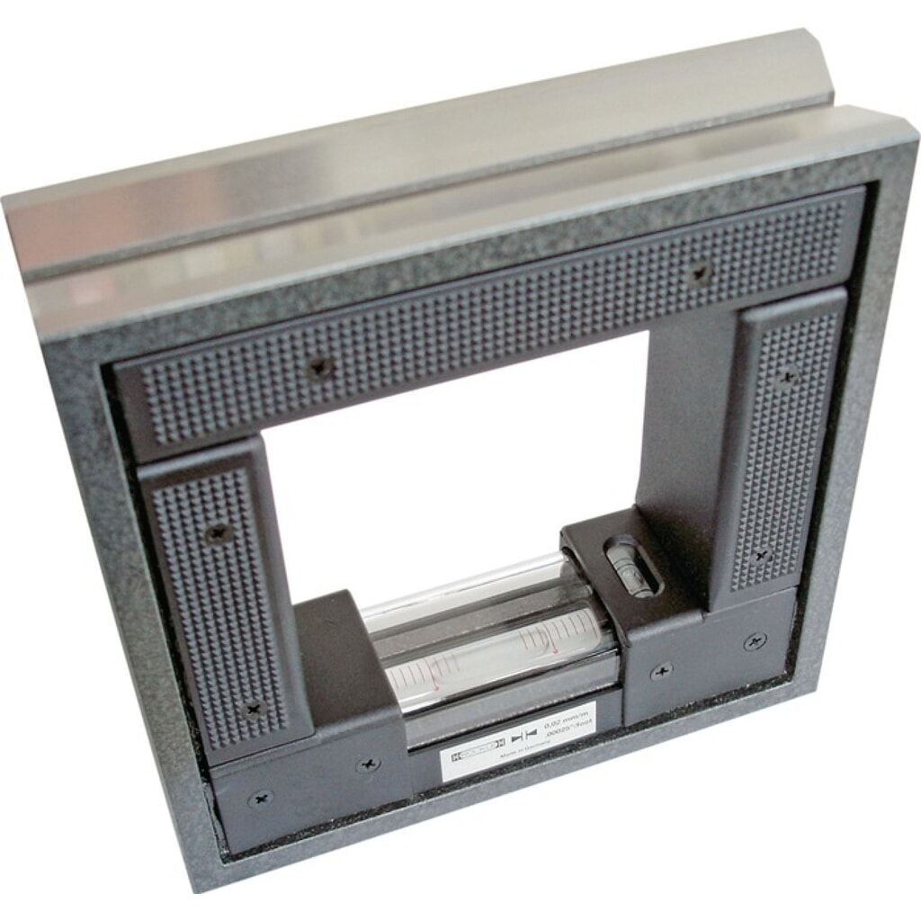 Produktabbildung: ROECKLE Rahmenwasserwaage DIN 877, Genauigkeit 0,3 mm/m 1,5 mm/m, 150 x 150 x 42 mm