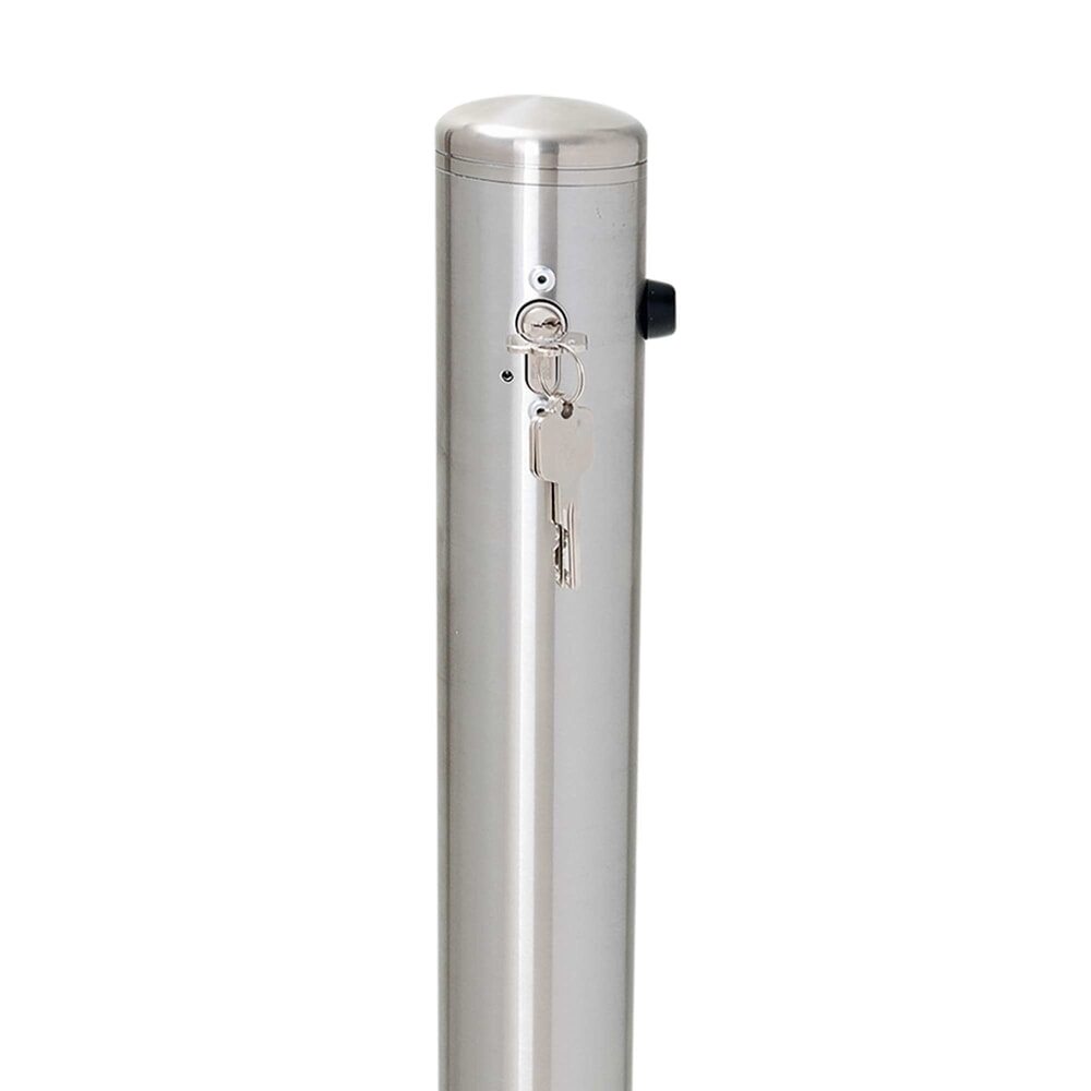 Productafbeelding nr. 8: Roestvrijstalen paal MORAVIA MILANO, voor keilboutbevestiging, neerklapbaar, met cilinderslot, hxØ 925 x 76 mm