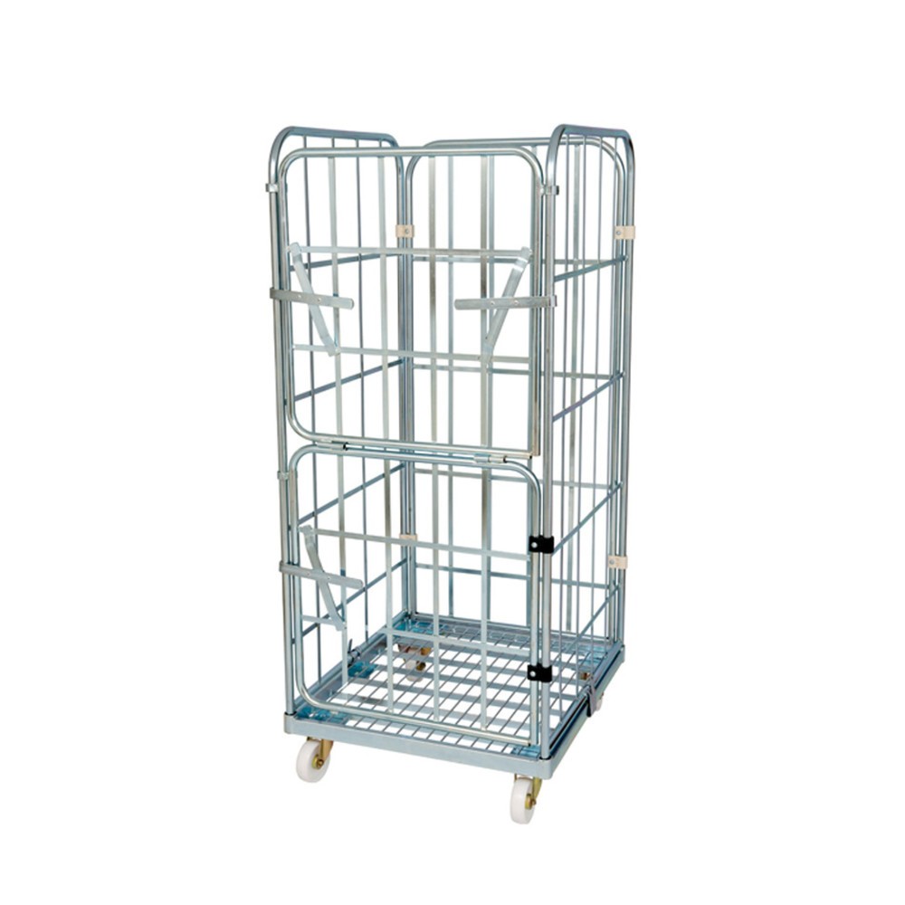 Productafbeelding nr. 1: Rolcontainer, 4-zijdig, half neerklapbare voorwand, stalen laadbord, hxbxd 1.850 x 724 x 815 mm