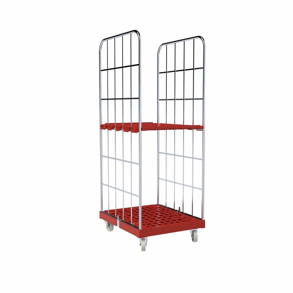 Produktabbildung Nr. 2: Rollbehälter 1650 KU rot, 682 x 815 mm, 2-seitig, Cr 3, für Euronormkästen