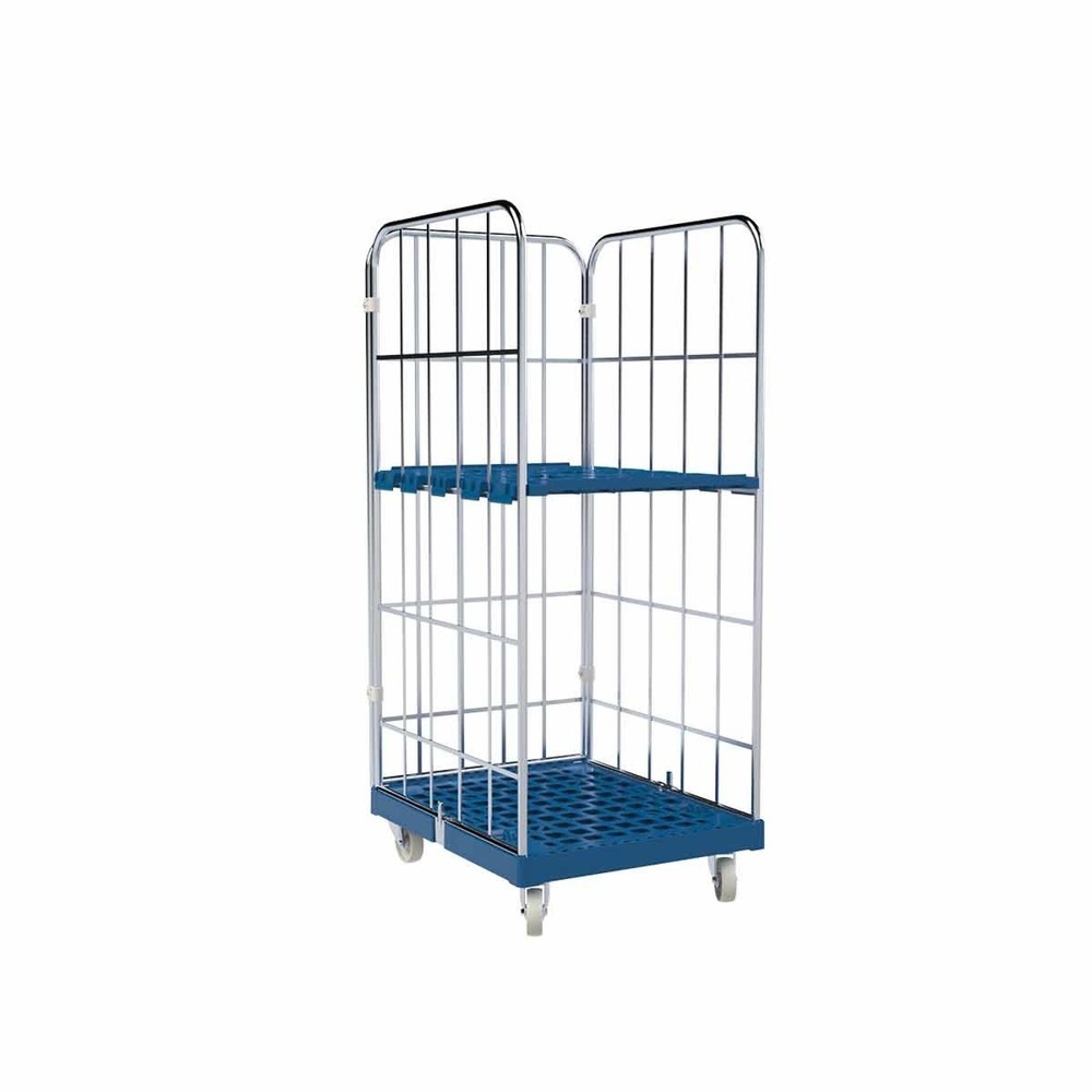 Produktabbildung Nr. 2: Rollbehälter 1460 KU blau, 682 x 815 mm, 3-seitig, Cr 3, für Euronormkästen
