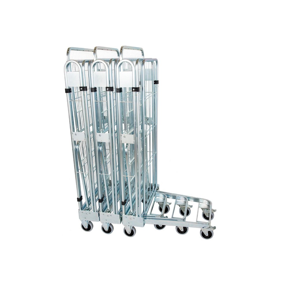 Produktabbildung Nr. 2: Rollbehälter, 3-seitig, mit Stahlboden, nestbar, Höhe 1.770 mm, ohne Zwischenboden