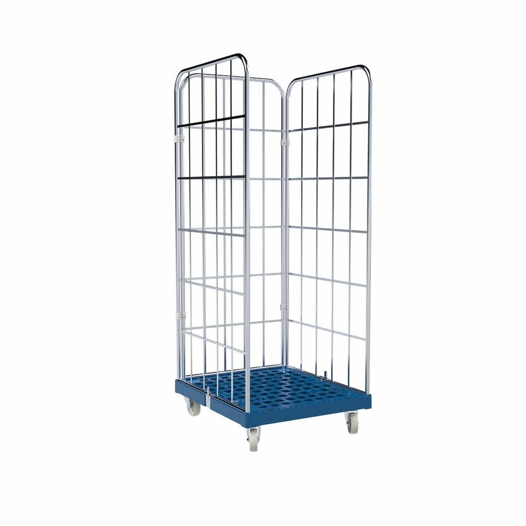 Rollbehälter Classic, 3-seitig, galvanisch verzinkt, Kunststoff-Rollplatte, HxBxT 1.850 x 724 x 815 mm, kieselgrau Produktabbildung: Rollbehälter Classic, 3-seitig, galvanisch verzinkt, Kunststoff-Rollplatte, HxBxT 1.850 x 724 x 815 mm, kieselgrau