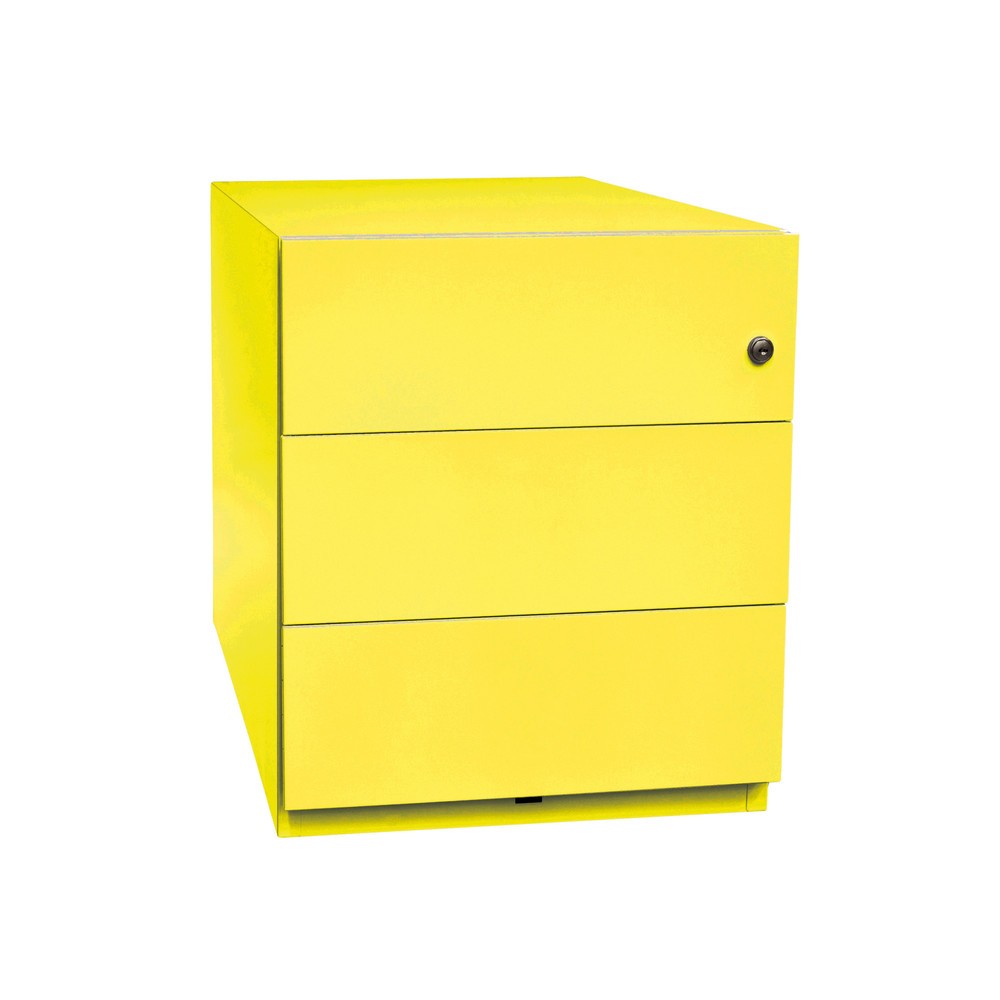 Produktabbildung: Rollcontainer Note™, HxBxT 495 x 420 x 565, 3 Schubladen, gelb