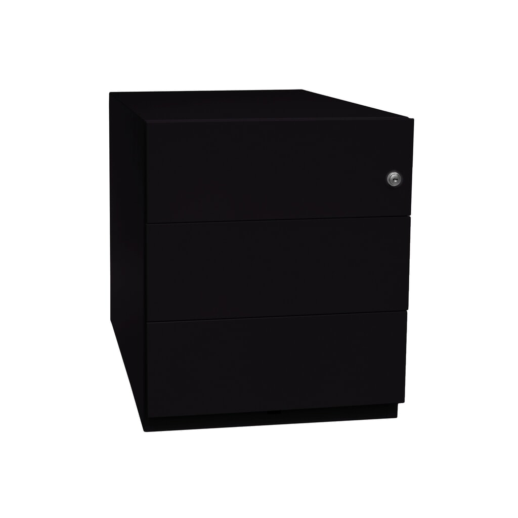 Rollcontainer Note™, HxBxT 495 x 420 x 565, 3 Schubladen, schwarz Produktabbildung: Rollcontainer Note™, HxBxT 495 x 420 x 565, 3 Schubladen, schwarz