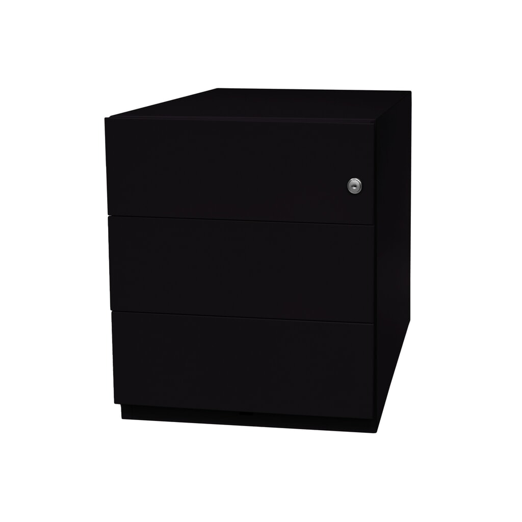Rollcontainer Note™, HxBxT 495 x 420 x 565, 3 Schubladen, schwarz Produktabbildung Nr. 5: Rollcontainer Note™, HxBxT 495 x 420 x 565, 3 Schubladen, schwarz