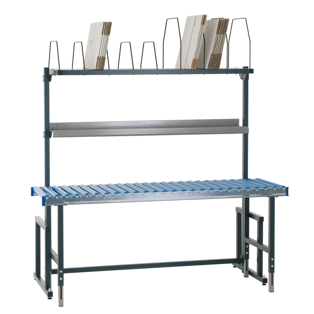 Productafbeelding nr. 2: Rocholz handmatig in hoogte verstelbare paktafel SYSTEM 2000, met rollenbaan, zonder werkblad, hxbxd 690-960 x 1955 x 640 mm