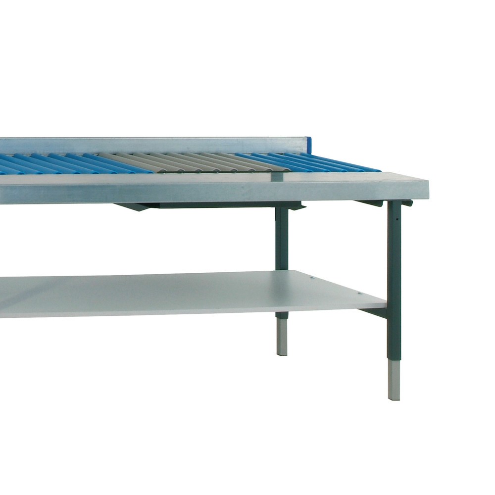 Produktabbildung Nr. 3: Rollenbahntisch mit Arbeitsfläche und Waage für Rocholz Packtisch-System
