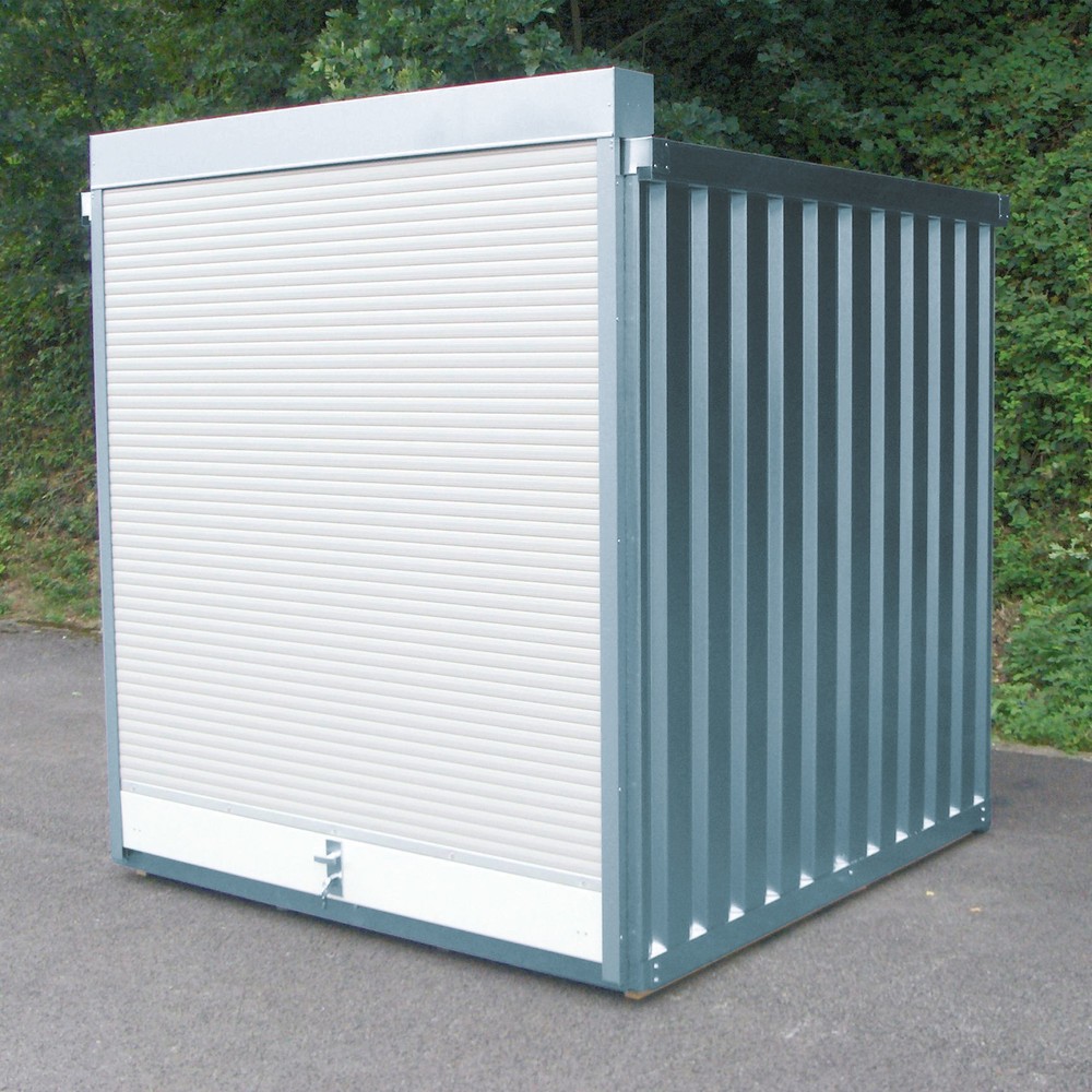 Produktabbildung: FLADAFI® Rollladenbox mit Aluminium-Rolltor, HxBxT 2.320 x 2.100 x 1.140 mm