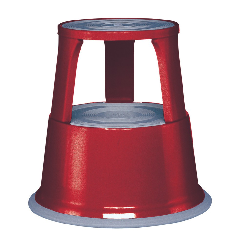 Produktabbildung: WEDO® Rolltritt aus Stahlblech, TK 150 kg, feuerrot