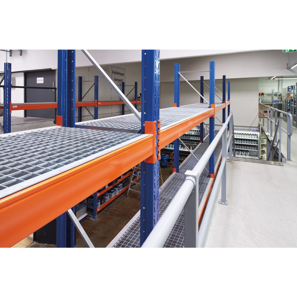 Productafbeelding nr. 2: Roosterlegbord voor palletrek, verzonken, bxd 1900 x 1100 mm, schapbelasting 1080 kg, maaswijdte 44 x 66 mm