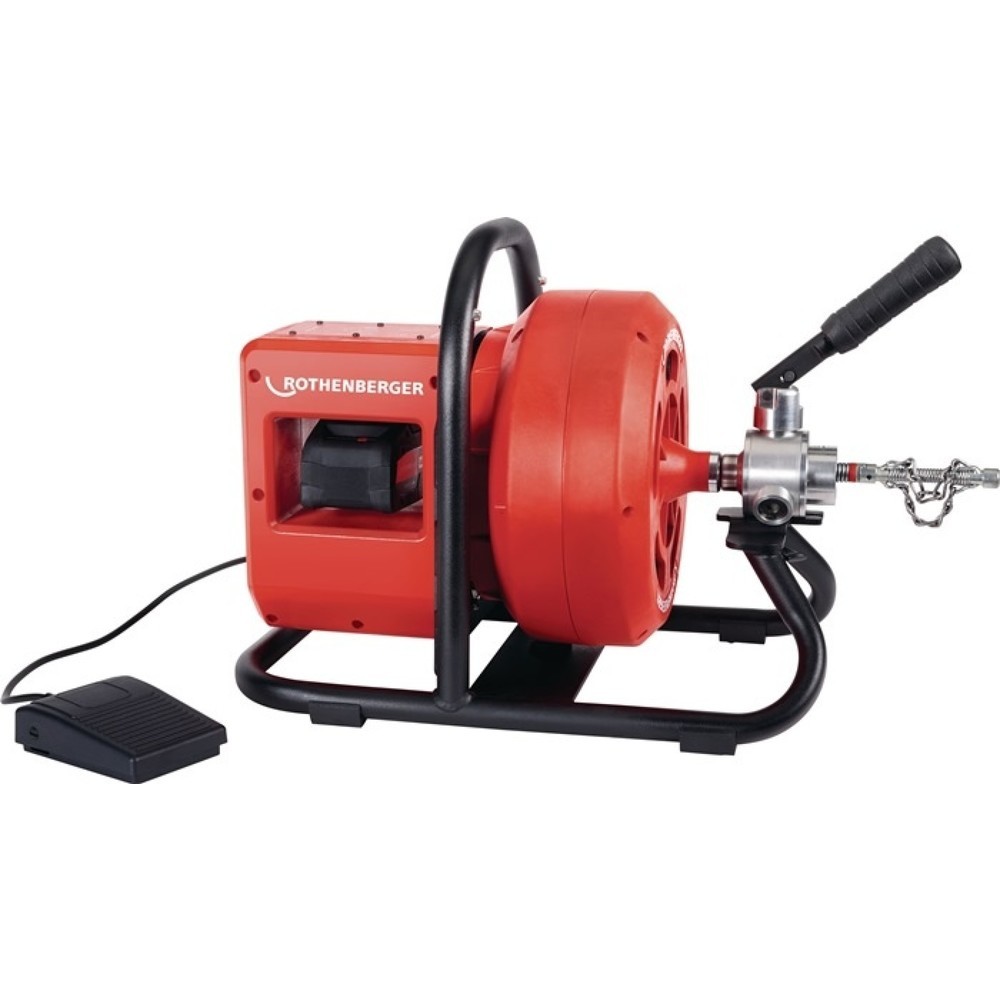 Produktabbildung Nr. 2: ROTHENBERGER Akkurohrreinigungsmaschine RODRUM VarioClean, für Rohr-Durchmesser 40-100 mm, 18 V 8 Ah