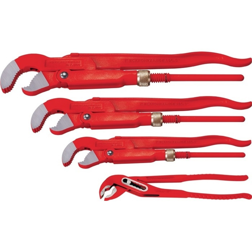 Produktabbildung: ROTHENBERGER Eckrohrzangenset Profi-Set 4, 4-teilig, für Rohre 1 - 1,1/2 - 2, 10 Zoll