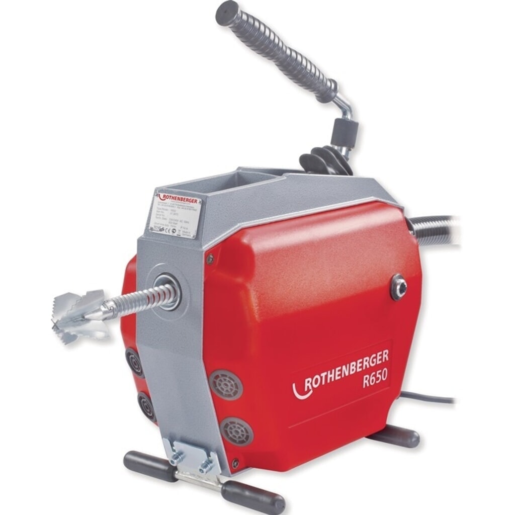 ROTHENBERGER Rohrreinigungsmaschine R 650, 230 / 50 V / Hz 623 U/min 1350 W, für Rohr-Durchmesser 20 - 150 mm Produktabbildung: ROTHENBERGER Rohrreinigungsmaschine R 650, 230 / 50 V / Hz 623 U/min 1350 W, für Rohr-Durchmesser 20 - 150 mm