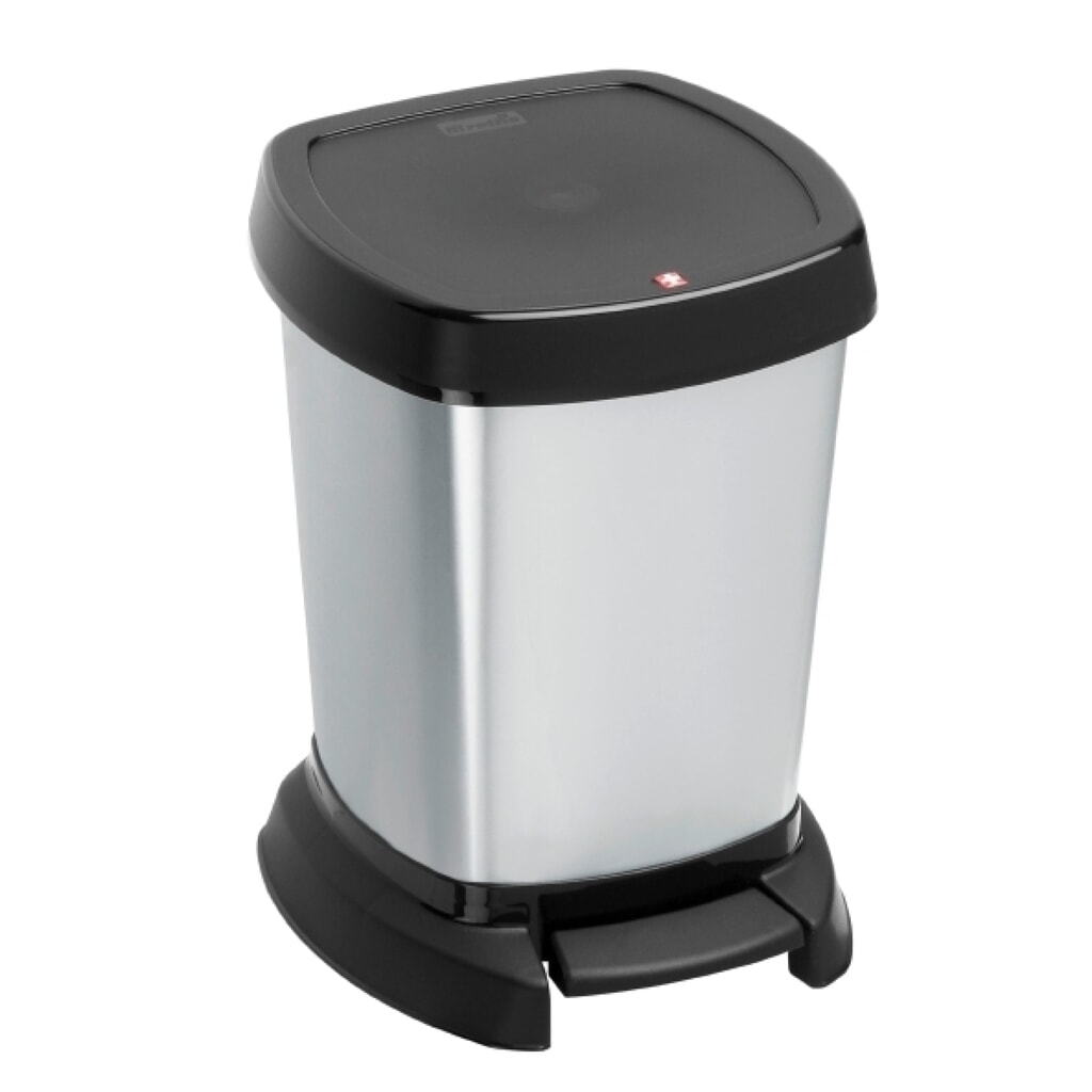 rothopro Treteimer PASO, 6 l, metallic Produktabbildung: rothopro Treteimer PASO, 6 l, metallic